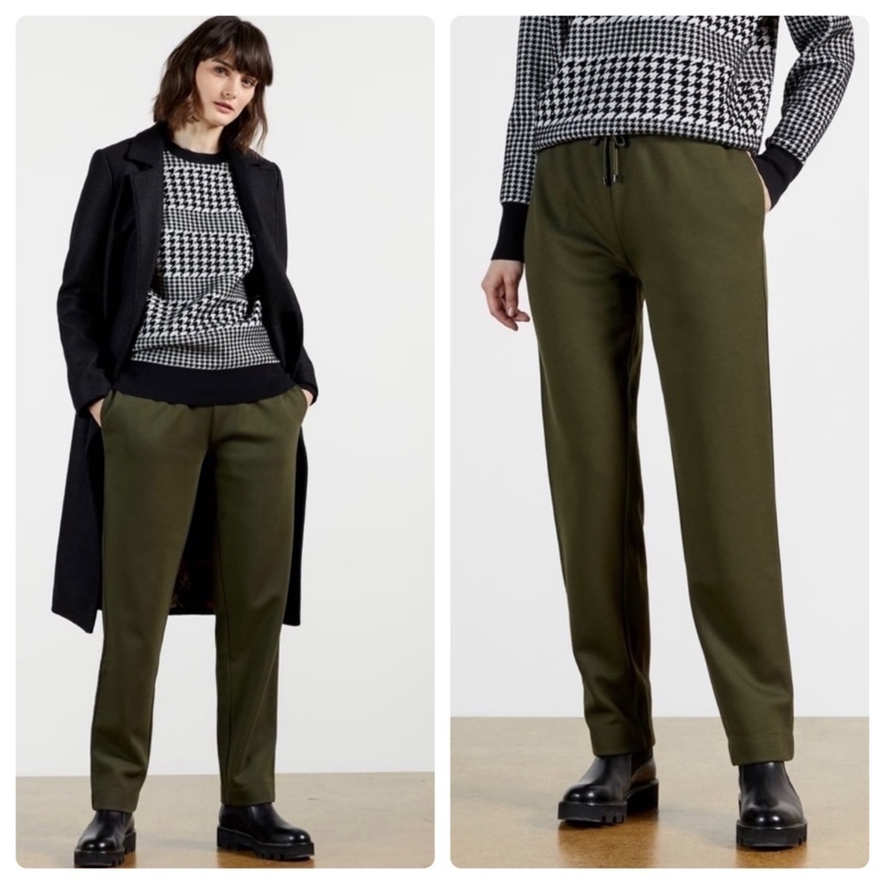 Ted Baker London VVERIA Relaxed UNISEX Pants in Khaki Green Sz 10 NWT